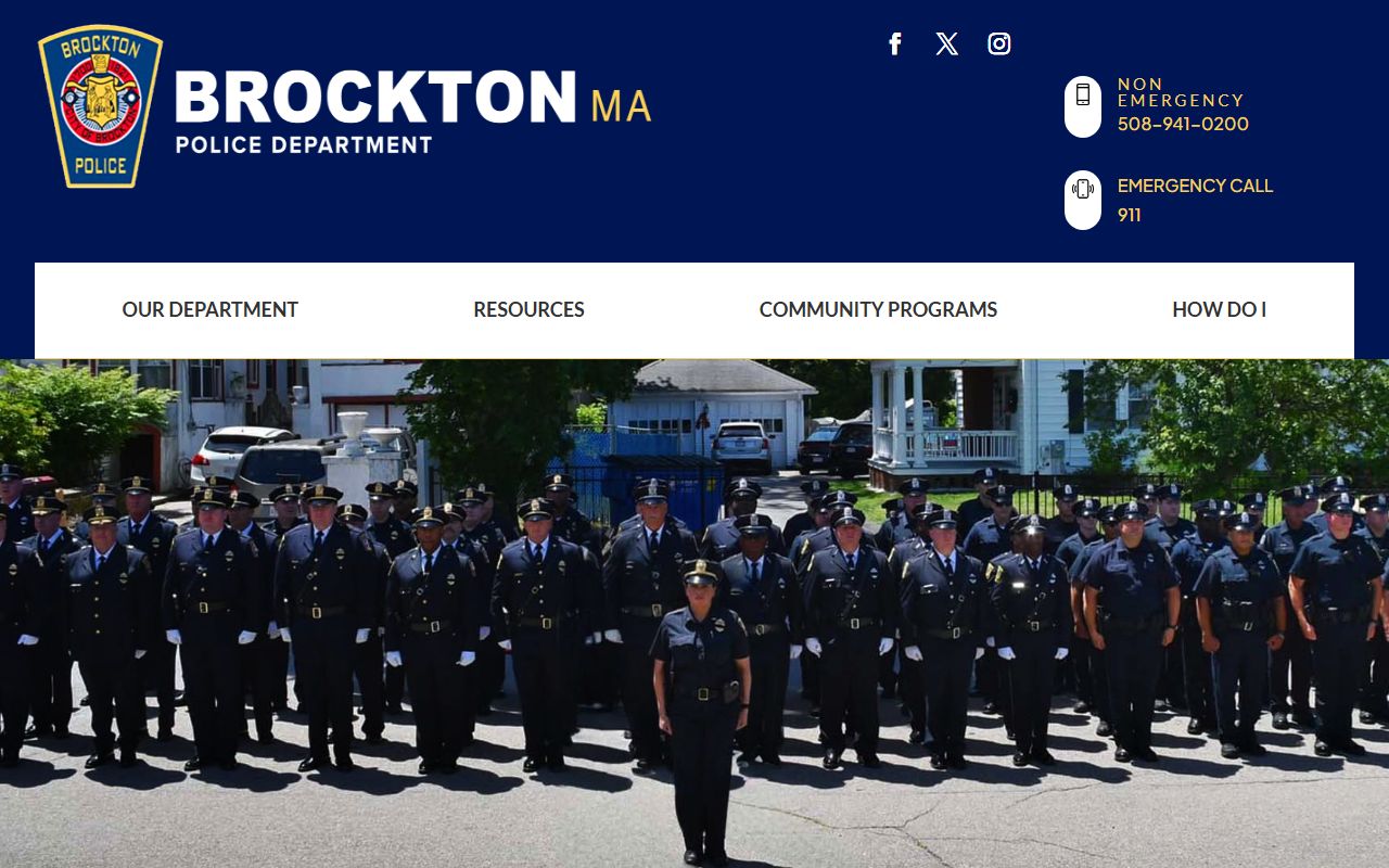 Brockton Police Department website for bench warrant checks in Brockton Massachusetts
