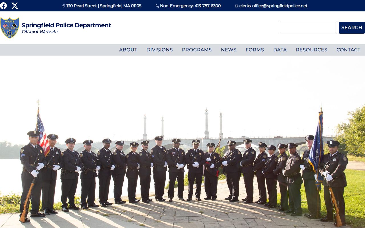 Springfield Police Department page for bench warrant checks in Springfield Massachusetts