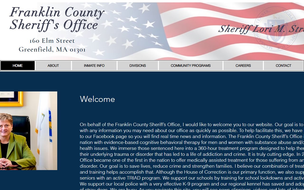 Franklin County Sheriff homepage for bench warrant and public records inquiries